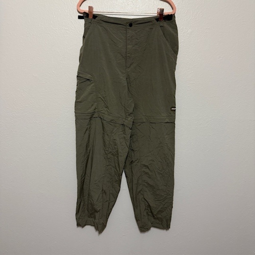 REI Womens Convertible Hiking Pants Zip Off Nylon Trek Small Olive Green